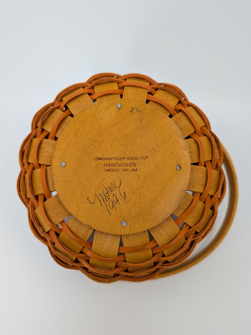 Longaberger Small Pumpkin Basket/Stem Lid/Protector/Jack-O'-Lantern Liner, 16012 - Picture 7 of 12